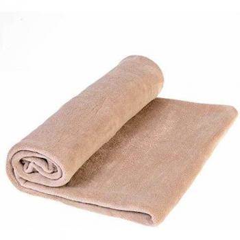 Manta de microfibra beige 230 x 180 cm - Atmosphera