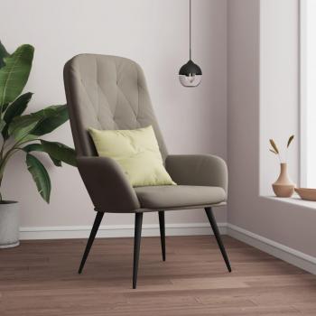 Sillón de relax de terciopelo gris claro