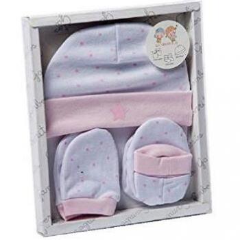 Gamberritos Set Regalo Bebe 3 pzas, Gorrito Patucos Manoplas