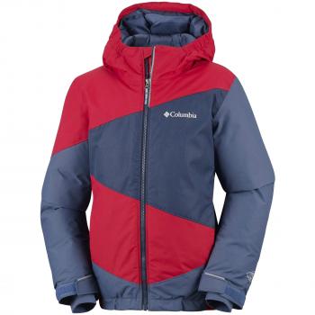Columbia Boys Winter Jacket Wildstar, Größe:2XS, Farbe:Red Spark/Collegiate Navy Heather