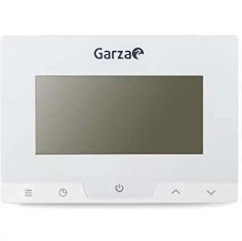 Garza 400616 Termostato Digital programable para Caldera y calefacción, Cronotermostato Controlador de Temperatura táctil, Blanco