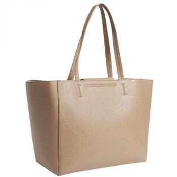 Calvin Klein Medium Brown Tote Bag for Women - CK Push Collection