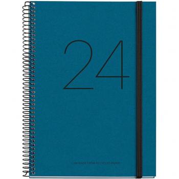 Agenda 2024 semana vista Recycled Miquelrius azul