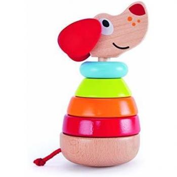 Hape Rainbow Stacker - Colorful Wooden Toy for Building and Sorting