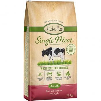Lukullus Single Meat Sin Cereales con Vacuno - 12 kg