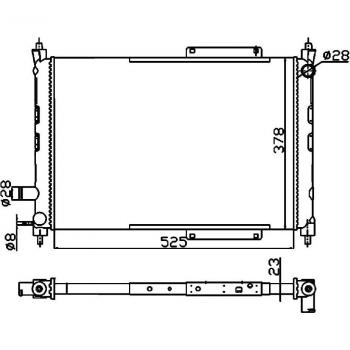 Radiador de refrigeración del motor Economy Class NRF 55326A