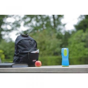 Contigo Runabout Kids - Botella antiderrame para niños, color verde con botón melón, 300 ml