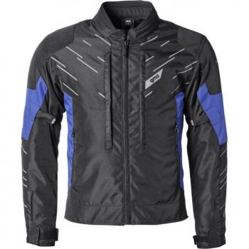 GMS Chaqueta de Moto Kasai WP Negra-Azul, chaqueta textil impermeable para motocicletas, tamaño 5XL