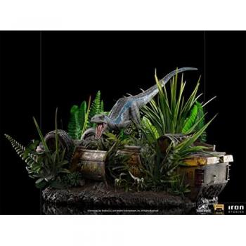 Estatua Art Scale 1/10 Deluxe de Velociraptor Blue de Jurassic World Fallen Kingdom, 24 cm