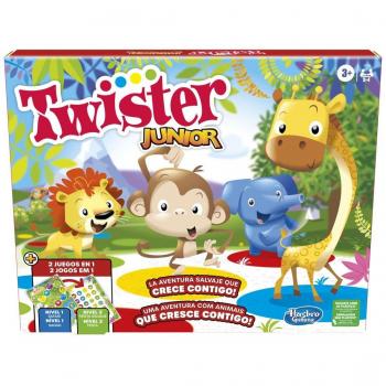 Hasbro Gaming Twister Junior Juego de Habilidad Física Multilingüe, Edad Recomendada 3 Años en Adelante