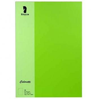 Papel de Carta Coloretti A4, 165g, 10 Hojas, Color Verde Claro