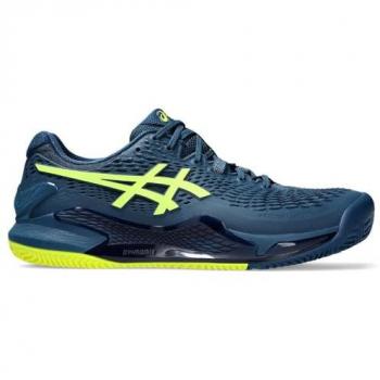 Zapatillas Asics Gel Resolution 9 Clay Hombres Azul Mako Amarillo 46.5 EU