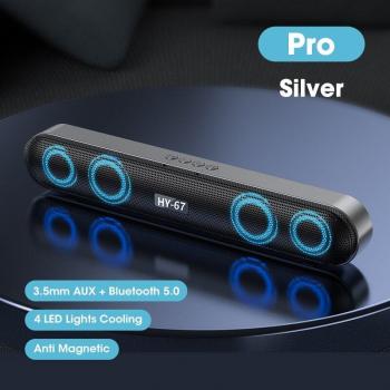 Barra de sonido Bluetooth 6D con subwoofer estéreo recargable y cable AUX para ordenador, portátil y TV
