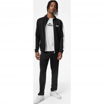 Lonsdale Men's Manhay Regular Fit Boxing Tracksuit in Black/White