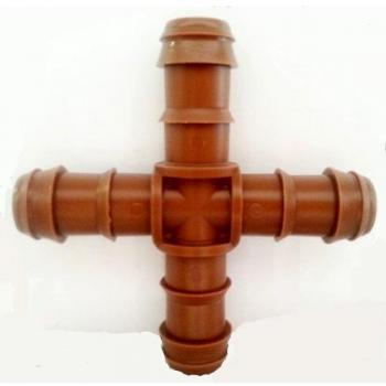 Cepex Cruz Ø16 mm Acetal marrón Kits Goteo para Equipos de riego automático