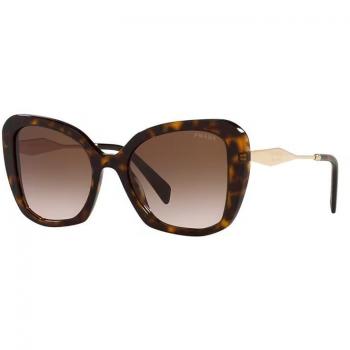 Prada PR 03YS 2AU6S1 Havana/Brown Gradient Butterfly Sunglasses
