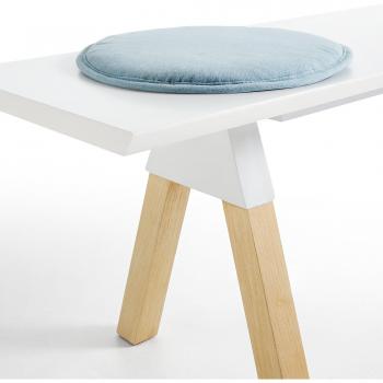 Kavehome Cojín Silke, Azul Claro
