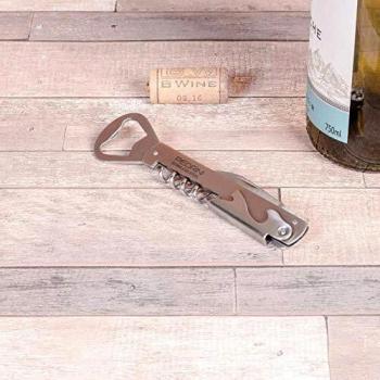 Abrebotellas Cavatappi Pedrini 0041-4 de Acero Inoxidable en Color Cromo