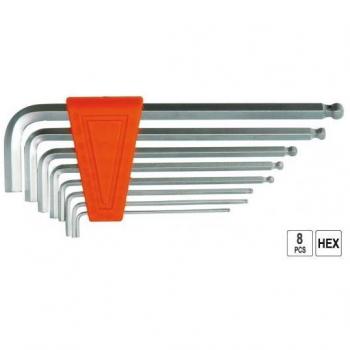 Juego de Llaves Hexagonales con Bola 8 Pcs 1.5-8mm CRV VOREL 56473
