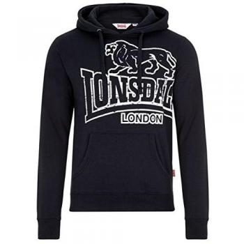 Lonsdale Tadley Men's Black Hooded Sweatshirt