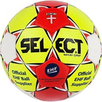 SELECT Maxi Grip Balón de Balonmano, Unisex Adulto, Amarillo/Rojo/Blanco, 2