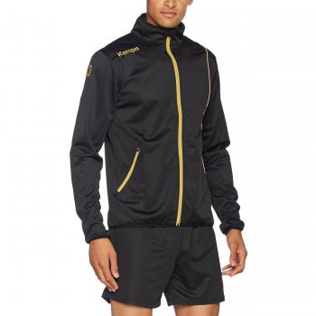 Kempa Curve Classic Cazadora de Entrenamiento, Hombre, Negro/Dorado, M