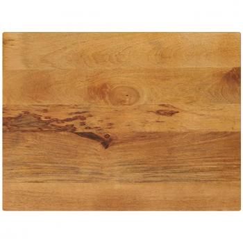 Tablero de Mesa Rectangular de Madera Maciza de Mango 80x70x3,8 cm Marrón