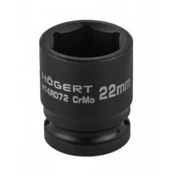 Cubos insertables Hogert Technik HT1R072 - Juego de 6 cubos, fabricados en acero al carbono, acabado cromado, medidas: 8-10-12-13-14-17 mm, compatible con llaves