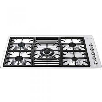 SMEG PGF954 - Encimera de gas, acero inoxidable, 1050 W, acero inoxidable