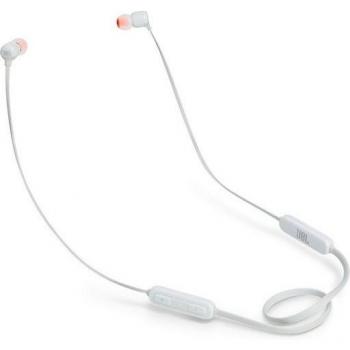 Auriculares In-Ear JBL Tune 110 con Micrófono y Cable Plano Antienredos, Blanco