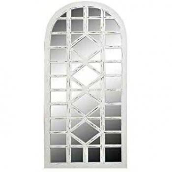 Espejo de Pared DKD Home Decor Cristal Blanco MDF Decapé (91 x 2,5 x 182 cm)