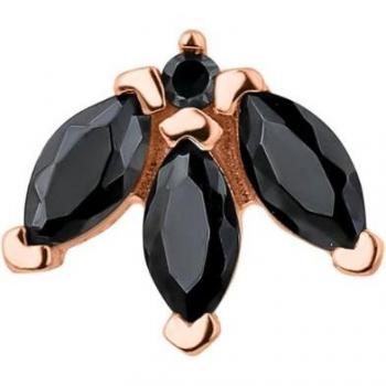 Ear Candy - Piercing Josephine de plata bañada en oro rosa