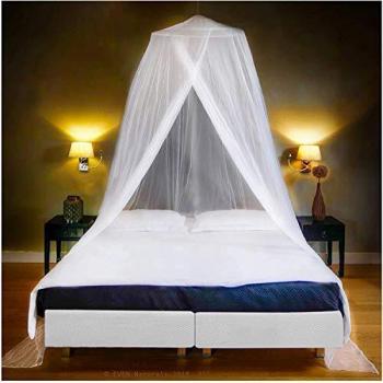 EVEN NATURALS MOSQUITERA Premium Cama Doble, Kit Completo de colocación, Bolsa de Viaje & e-Book, Cortina Circular de Malla, Protección Repelente contra Insectos, 100% Garantía de satisfacción