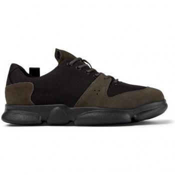 CAMPER Karst Men's Sneakers in Black/Grey, Size 39, Cotton Fabric