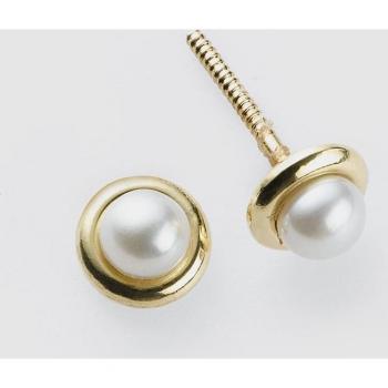 Pendientes de bebé de oro con perla natural para regalar en ocasiones especiales