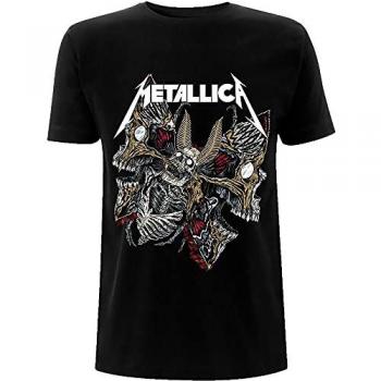 Metallica Skull Moth Men's T-Shirt - Black, Sizes S to XXL, 100% Cotton