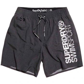 Superdry - Bañador - para Hombre Gris Asphalt Grit X-Small