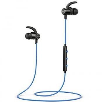 Auriculares Bluetooth, Anker SoundBuds estéreo inalámbrica Bluetooth auriculares, Bluetooth 4.1 magnético con funda delgada y ligera, resistente al agua deporte auriculares con micrófono, funciona con iPhone, iPad, Samsung, Nexus, HTC, Echo, y más