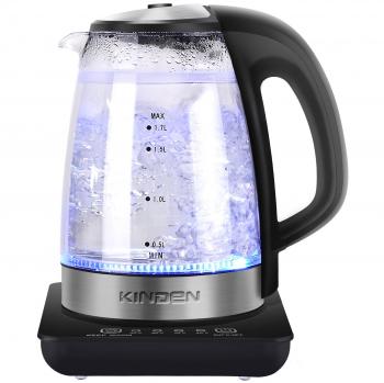 Hervidor de agua Eléctrico Con Jarra de Cristal, Con Múltiples Programas de Temperatura. 1.7 L. de Capacidad. Sin Cable. Con Doble Resistencia Para Lograr Hervir Más Rápido y Con Iluminación de LED                                                     