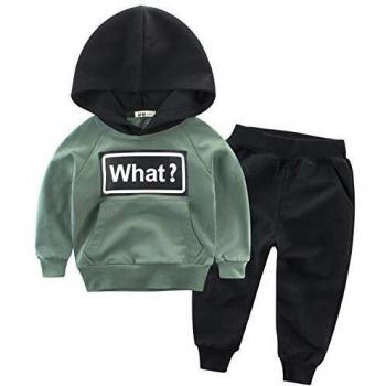 Snyemio Niño Chándales Deportivo Algodon Conjunto Sudadera Manga Larga y Pantalones Otoño Invierno 2-7 años, Verde, 104-110