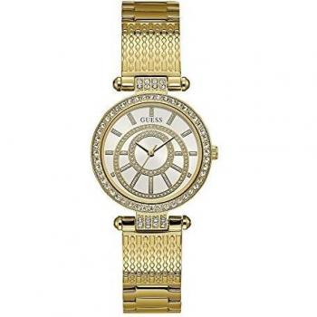 Guess Reloj Analógico para Mujer de Cuarzo con Correa en Acero Inoxidable W1008L2
