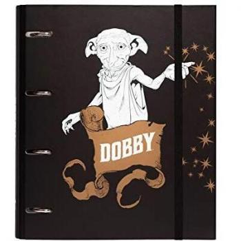 Carpeta 4 anillas troquelada Harry Potter Dobby - Archivador A4 - Carpeta anillas tapa dura / Carpeta Harry Potter - Archivador 4 anillas Harry Potter - Carpeta anillas A4