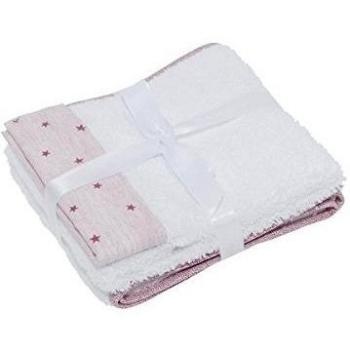 Cambrass Stela - Juego de 2 toallas, 25 x 35 cm, color rosa / estrella