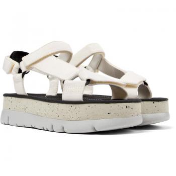 CAMPER Oruga Up - Sandals for Women - White, size 36, Cotton fabric