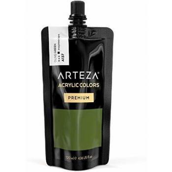 ARTEZA Pintura acrílica para manualidades y arte | Tubo de 120 ml | Acrílico de color Verde Oliva