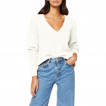 Vila Clothes 14053744 suéter, Blanco Whisper White, 40