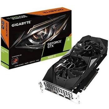 Gigabyte GeForce GV-N166T Tarjeta gráfica GTX 1660 Ti WindForce 6G, 6144 MB GDDR6