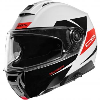 Schuberth C5 Eclipse Casco Modular Rojo-Blanco (XL)