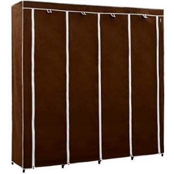 SengentoStyle Kledingkast met 4 vakken 175x45x170 cm bruin