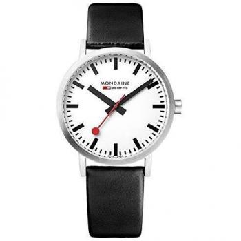 Mondaine Classic - Reloj de Cuero Negro para Hombre y Mujer, A660.30314.11SBB, 36 MM